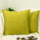 Natural Linen Yellow Cushion Covers 45x45cm, Flange Edge