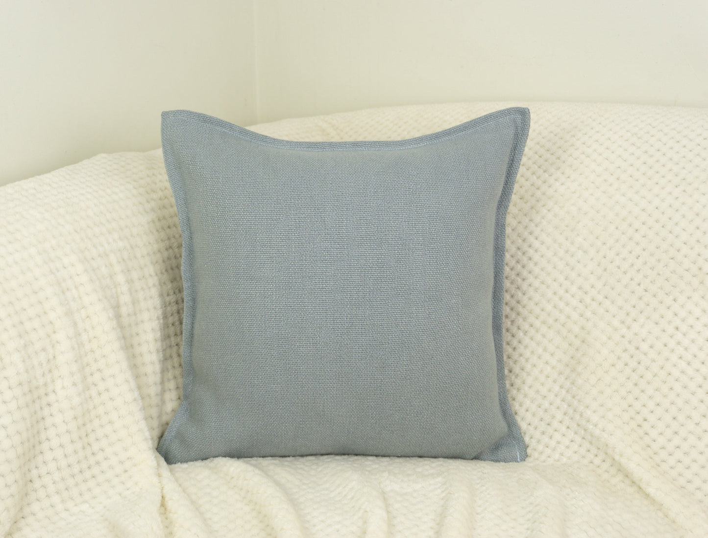 Cotton Linen Grey Cushion Cover, Grey Linen Throw Pillow,  Home Decor 17x17inches 43x43cm