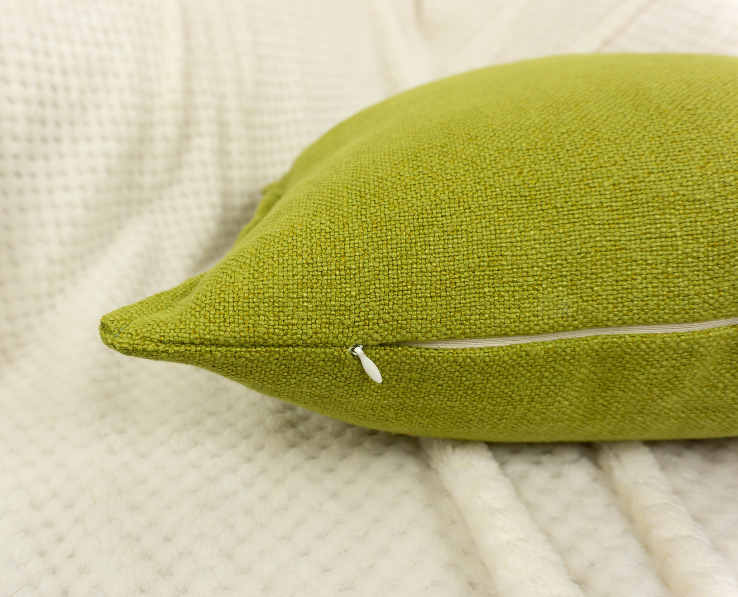 Cotton Linen Oil Green Cushion Covers, Oil Green Linen Pillow Cover 17x17Inches, 43x43cm