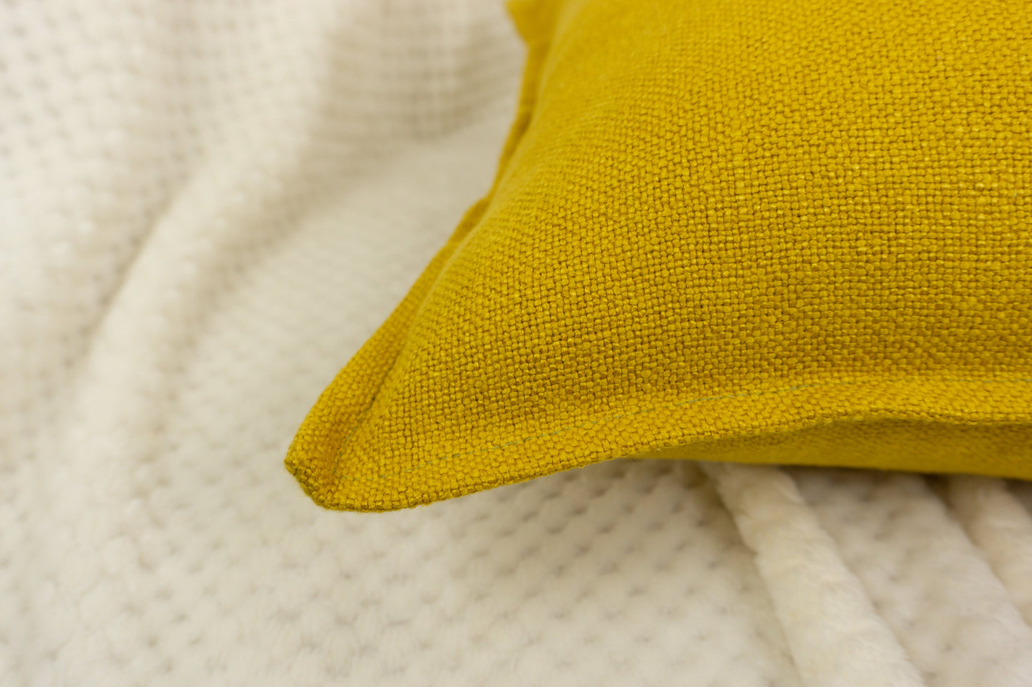 Cotton Linen Lemon Yellow Cushion Cover, Gold Linen Pillow Cover, Linen Throw Pillow Home Decor 17x17 inch 43x43cm