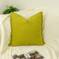 Natural Linen Yellow Cushion Covers 45x45cm, Flange Edge