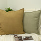 Natural Linen Mustard Cushion Cover, Mustard Linen Throw Pillow, 45x45cm