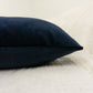 Dark Blue Velvet Cushion Cover, Dark Blue Throw Pillow Cover (All Sizes)