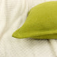 Cotton Linen Oil Green Cushion Covers, Oil Green Linen Pillow Cover 17x17Inches, 43x43cm