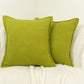 Cotton Linen Oil Green Cushion Covers, Oil Green Linen Pillow Cover 17x17Inches, 43x43cm