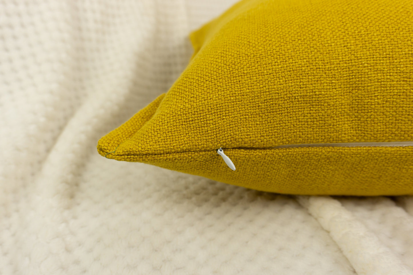 Cotton Linen Lemon Yellow Cushion Cover, Gold Linen Pillow Cover, Linen Throw Pillow Home Decor 17x17 inch 43x43cm