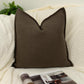 Cotton Linen Brown Cushion Cover, Brown Linen Pillow Cover, Linen Throw Pillow 17x17Inches 43x43cm