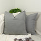 Cotton Linen Cushion Covers I Linen Throw Pillow for Farmhouse Decor, Home Decor 18 x18 inch I Grey