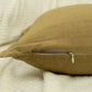 Natural Linen Mustard Cushion Cover, Mustard Linen Throw Pillow, 45x45cm