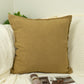 Natural Linen Mustard Cushion Cover, Mustard Linen Throw Pillow, 45x45cm