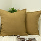 Natural Linen Mustard Cushion Cover, Mustard Linen Throw Pillow, 45x45cm