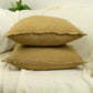 Natural Linen Mustard Cushion Cover, Mustard Linen Throw Pillow, 45x45cm