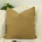 Natural Linen Mustard Cushion Cover, Mustard Linen Throw Pillow, 45x45cm