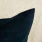 Dark Blue Velvet Cushion Cover, Dark Blue Throw Pillow Cover (All Sizes)