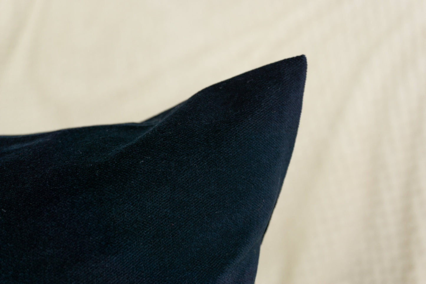 Dark Blue Velvet Cushion Cover, Dark Blue Throw Pillow Cover (All Sizes)