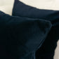 Dark Blue Velvet Cushion Cover, Dark Blue Throw Pillow Cover (All Sizes)