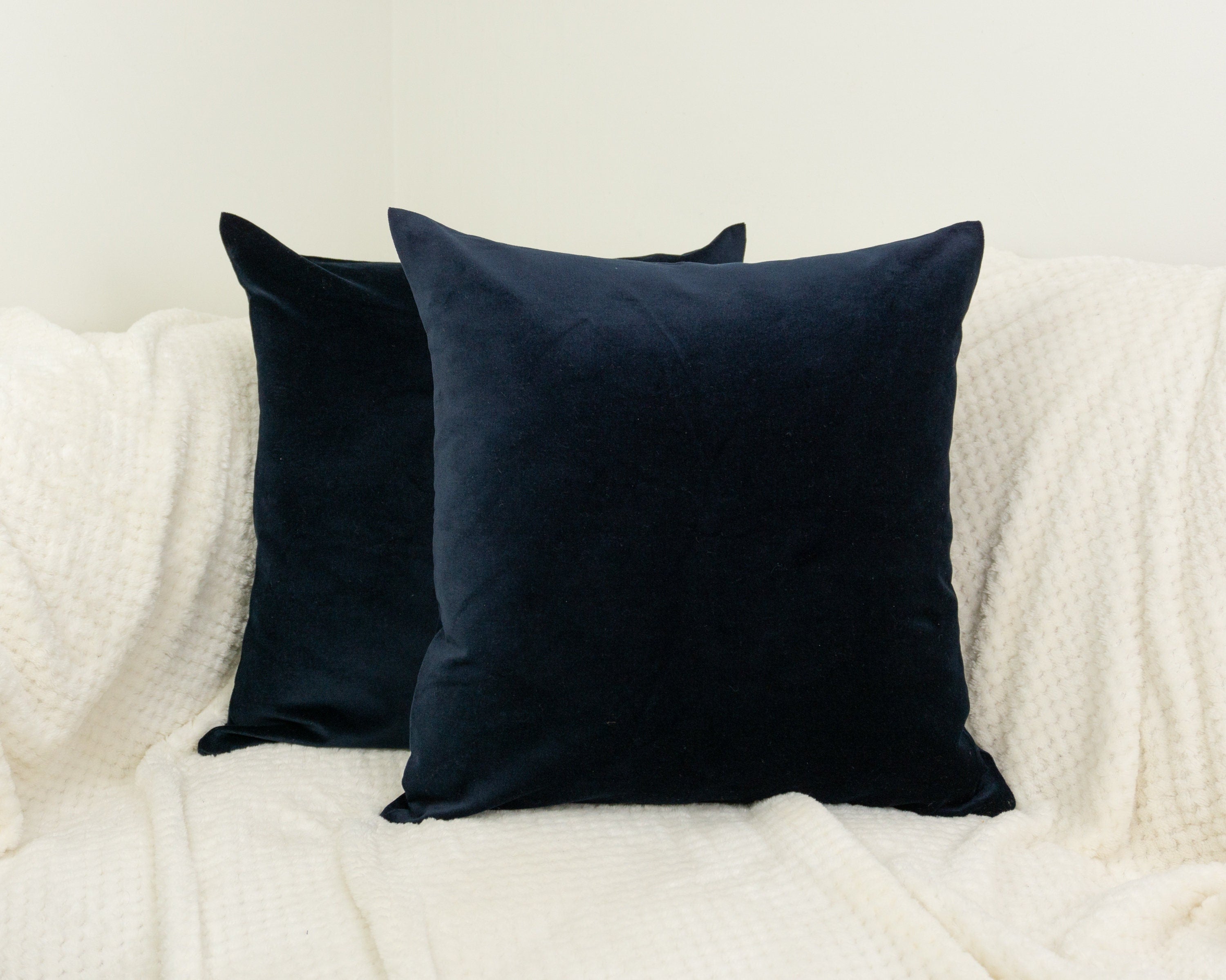 Dark blue pillow store covers