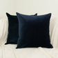 Dark Blue Velvet Cushion Cover, Dark Blue Throw Pillow Cover (All Sizes)