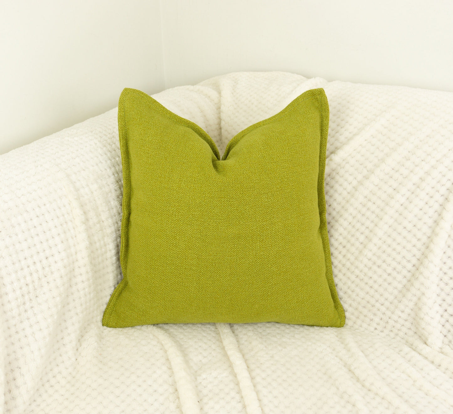 Cotton Linen Oil Green Cushion Covers, Oil Green Linen Pillow Cover 17x17Inches, 43x43cm