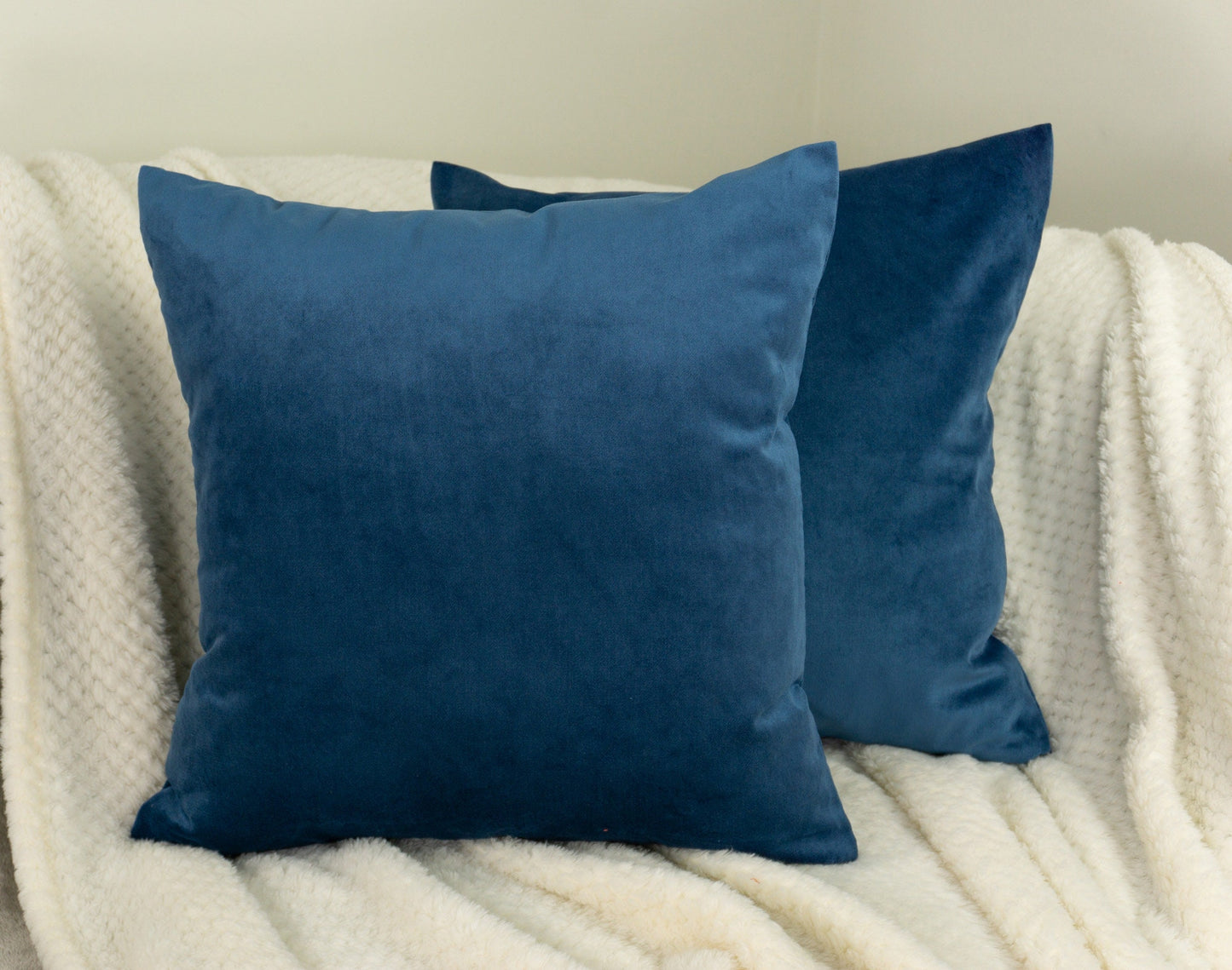 Luxury Velvet Navy Blue Cushion Cover, Deep Blue Velvet Cushion Cover (All Sizes)