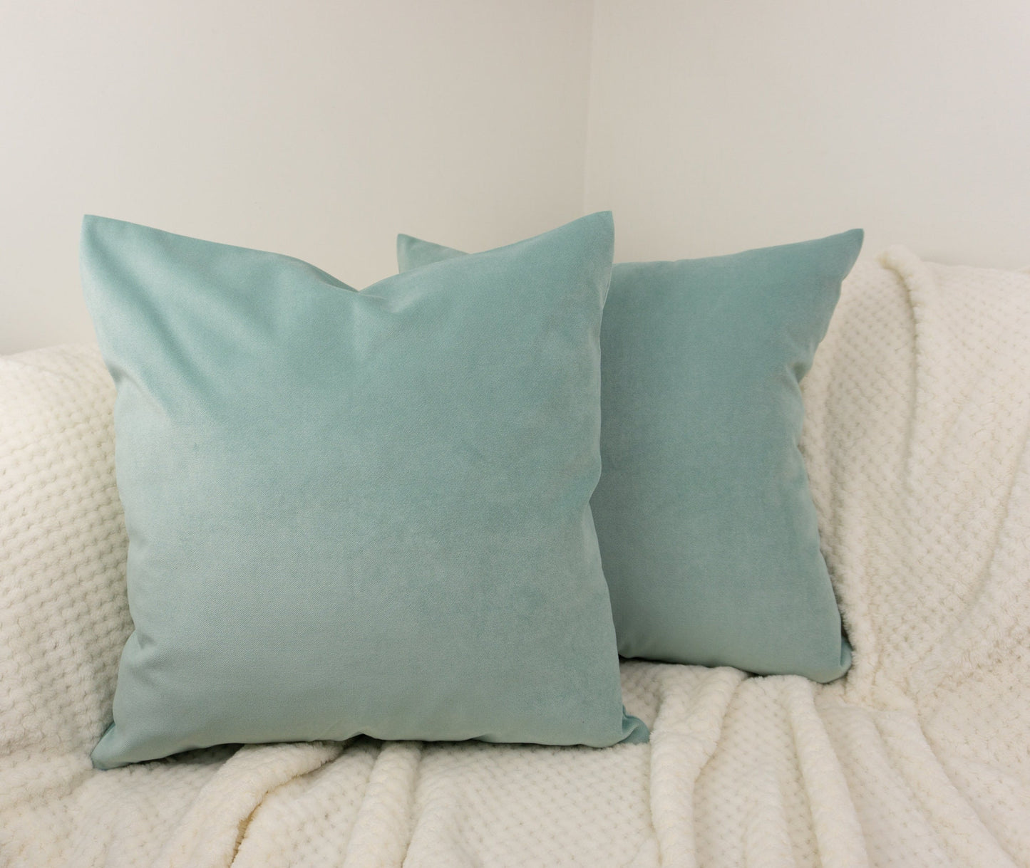 Velvet Mint Green Cushion Cover, Handmade Mint Green Pillow Cover, (All Sizes)