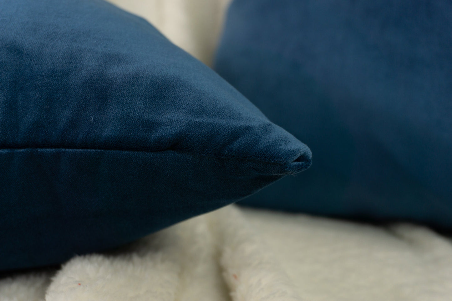 Luxury Velvet Navy Blue Cushion Cover, Deep Blue Velvet Cushion Cover (All Sizes)