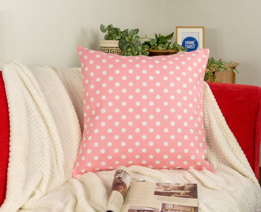 Linen Cushion Cover Polka Dot Pattern Pillow Covers, Polka Dot Decor, Natural Linen Pillowcases.