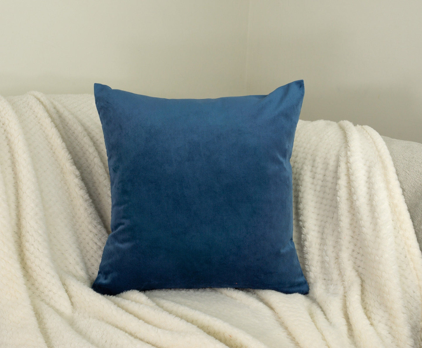 Luxury Velvet Navy Blue Cushion Cover, Deep Blue Velvet Cushion Cover (All Sizes)