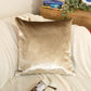 Luxury Shiny Velvet Cushion Cover, Shiny Velvet Taupe Throw Cushion Cover 18x18Inches, 45x45cm