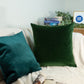 Luxury Woven Velvet Dark Green Cushion Covers, Dark Green Pillow Cover (All Sizes)