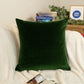 Luxury Woven Velvet Dark Green Cushion Covers, Dark Green Pillow Cover (All Sizes)