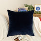 Dark Blue Velvet Cushion Cover, Dark Blue Throw Pillow Cover (All Sizes)