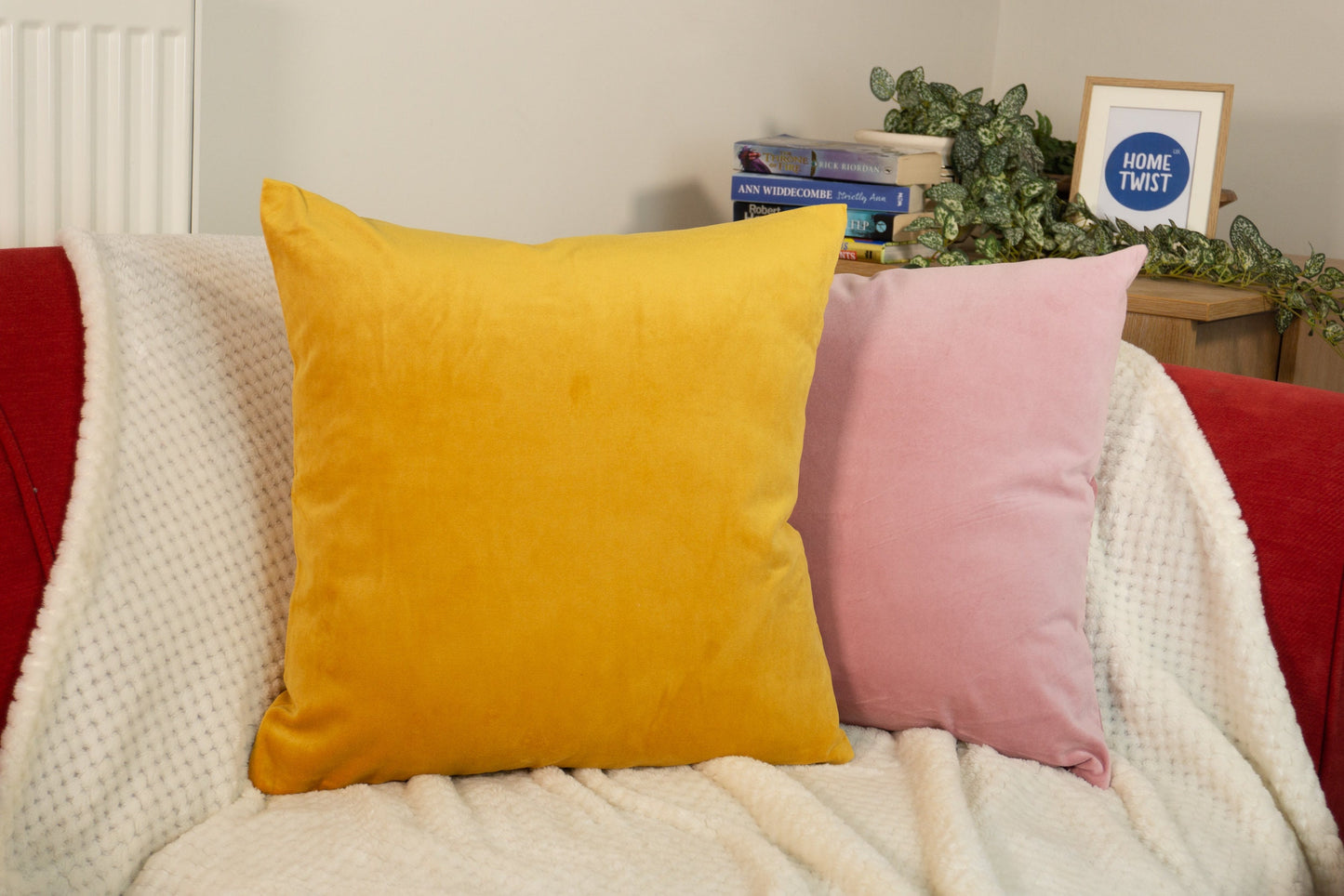 Luxury Velvet Lemon Yellow Cushion Cover, Lemon Yellow Velvet Pillow Cover 18x18Inches, 45x45cm