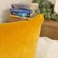 Luxury Velvet Lemon Yellow Cushion Cover, Lemon Yellow Velvet Pillow Cover 18x18Inches, 45x45cm