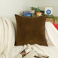 Chocolate Brown Velvet Cushion Cover, Chocolate Brown Plush Velvet Pillow Cover 45x45cm