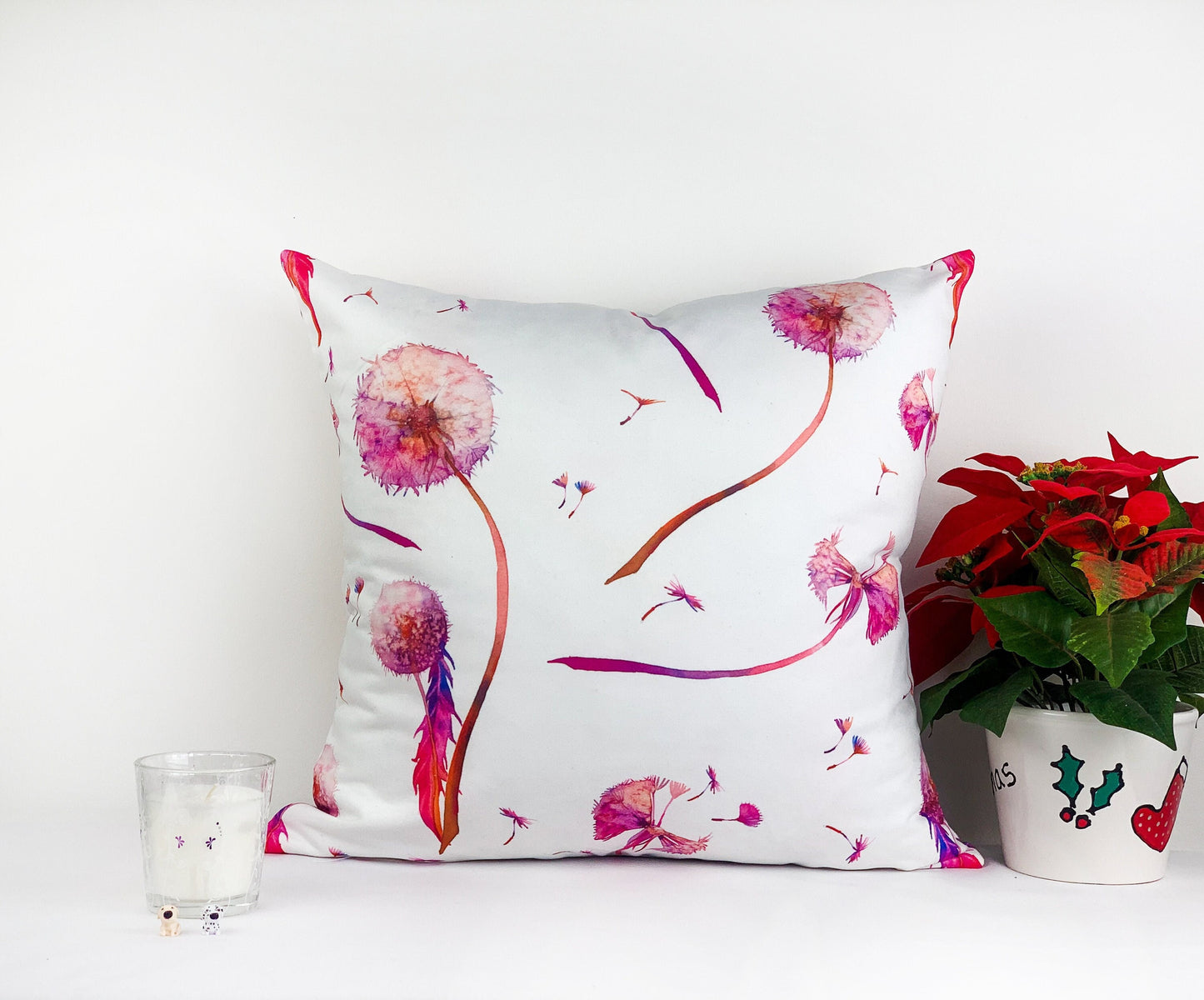 Decorative Flower Cushion Covers, Double Side Printed Home Decor Pillow Covers 18x18 inch by Home Twist