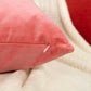 Luxury Woven Velvet Pink Cushion Cover, Plush Velvet Pink Throw Pillow Cover 45x45cm & 50x50cm