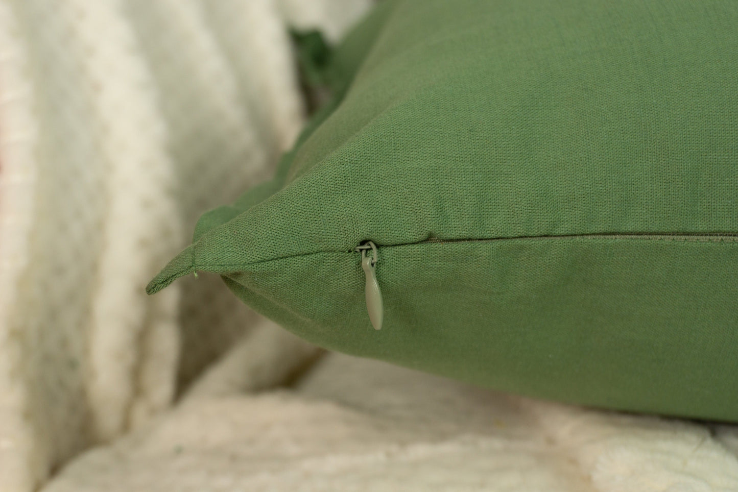 Linen Green Cushion Cover, Green Linen Throw Pillow, Home Decor Cushion Cover 18x18,20x20Inches