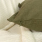 Natural Linen Olive Green Cushion Cover, Olive Green Linen Pillow Cover, Cushion Cover 45x45,50x50cm