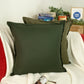 Cotton Linen Dark Green Cushion Cover, Linen Green Throw Pillow Cover, Decorative Linen Pillows 18x18'' 20x20''