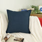 Linen Navy Blue Cushion Cover, Dark Blue Linen Pillow Cover 45x45, 50x50cm