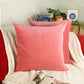 Plush Velvet Pink Pillow Cover, Pink Velvet Cushion Cover, Pink Lumbar Pillow Cover, All size available