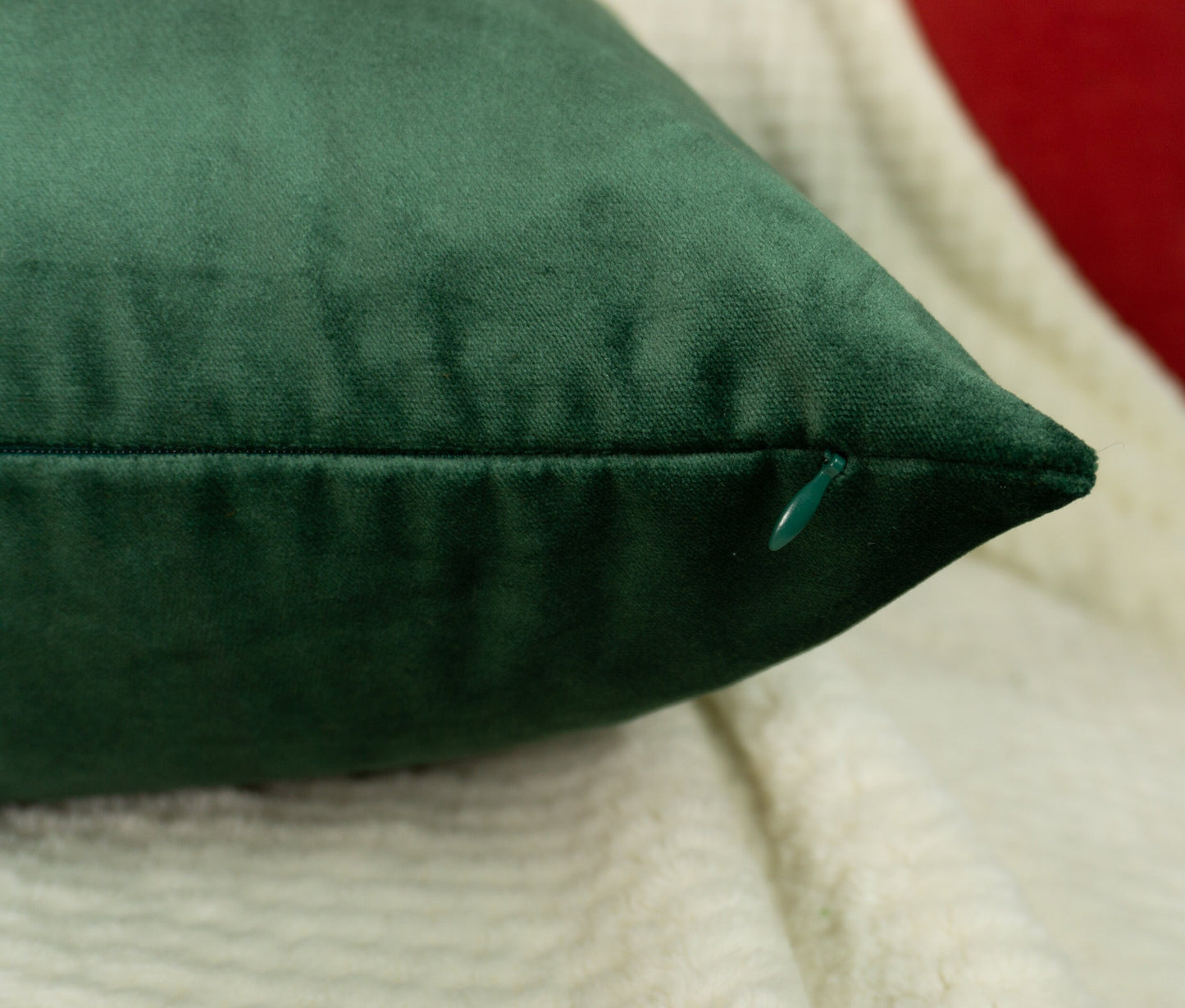 Luxury Dark Green Velvet Cushion Cover, Plush Velvet Emerald Green Pillow Cover, Green Throw Pillow, Cushion Cover 45x45,50x50cm