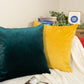 Luxury Velvet Emerald Green Cushion Cover, Dark Green Pillow Cover, (All Sizes)