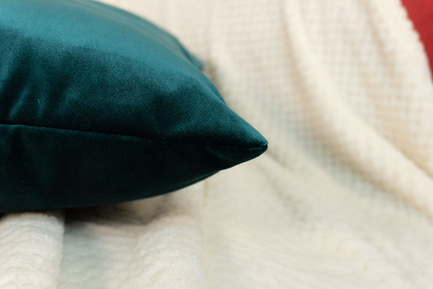 Luxury Velvet Emerald Green Cushion Cover, Dark Green Pillow Cover, (All Sizes)