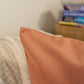 Woven Velvet Salmon Pink Cushion Cover,  Salmon Pink Velvet Throw Pillow Cover 45x45cm, 18x18Inches