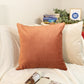 Woven Velvet Salmon Pink Cushion Cover,  Salmon Pink Velvet Throw Pillow Cover 45x45cm, 18x18Inches