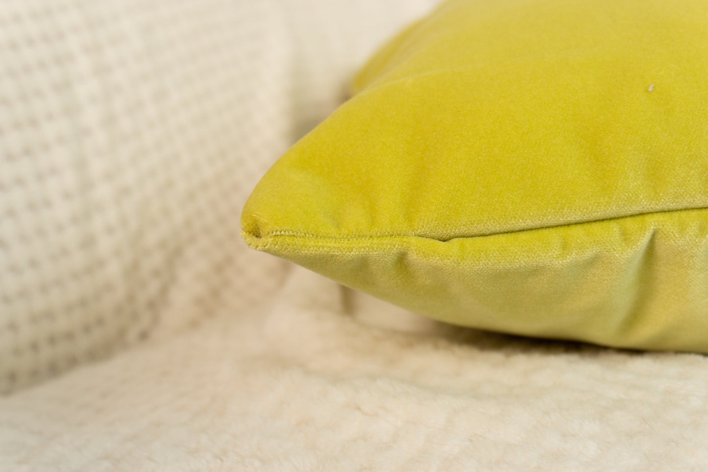 Luxury Velvet Lemon Yellow Cushion Covers, Lemon Yellow Pillow Cover (All Sizes)