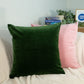 Luxury Woven Velvet Dark Green Cushion Covers, Dark Green Pillow Cover (All Sizes)