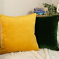 Luxury Velvet Lemon Yellow Cushion Cover, Lemon Yellow Velvet Pillow Cover 18x18Inches, 45x45cm